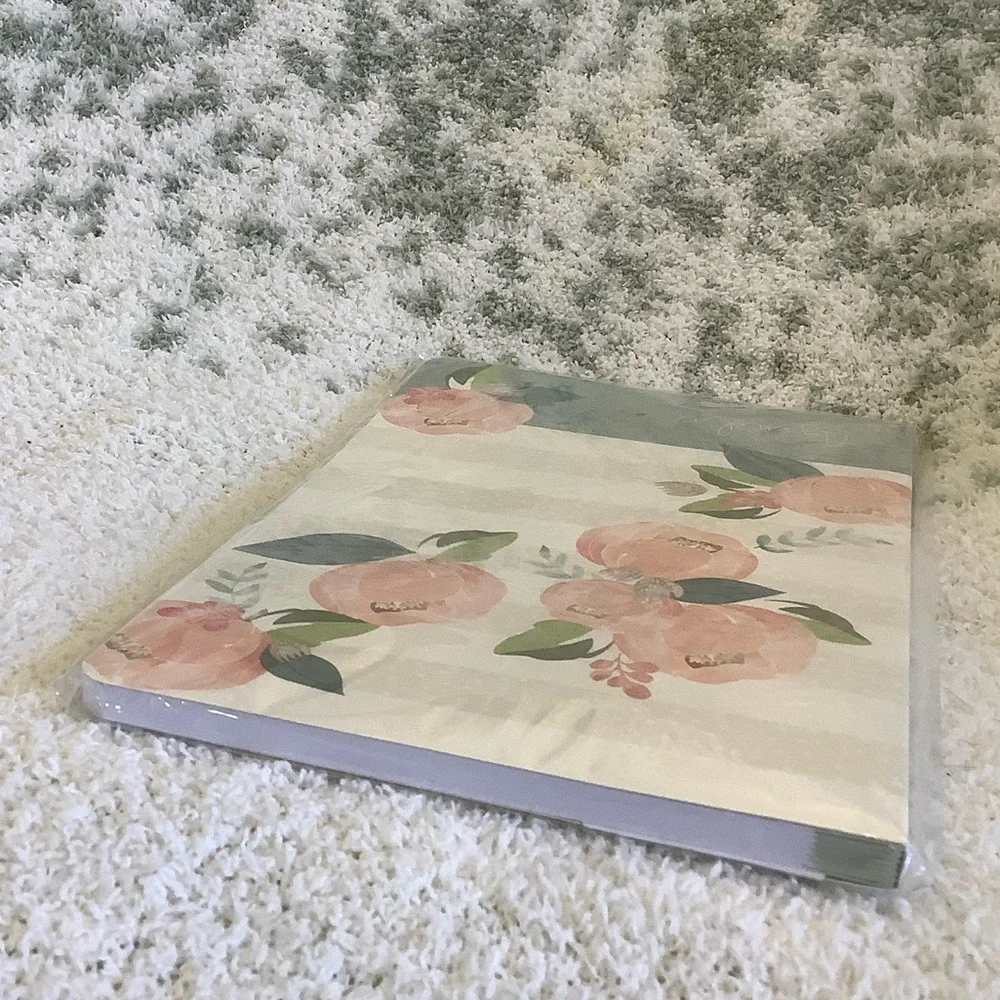 Peach Floral Weekly Agenda Softcover journal Notebook NWT 75 pgs. Paperlove